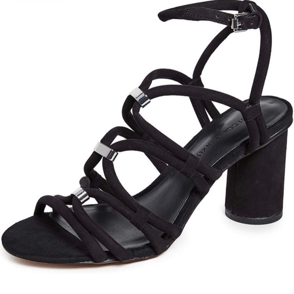 Rebecca Minkoff Apolline Strappy Shoe Blk. Sz 9.5